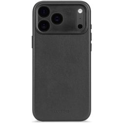 Decoded iPhone 17 Pro Max Cuir véritable Coque arrière Antichoc - Noir