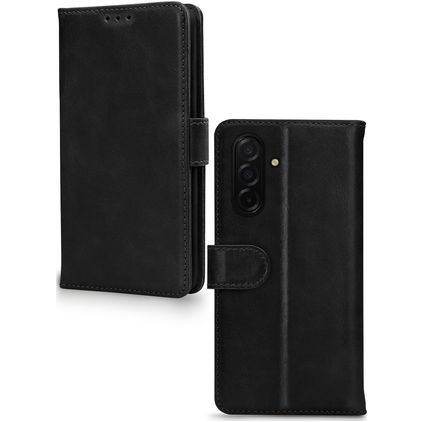 Mobilize Wallet Housse Samsung Galaxy A27 Etui en Cuir Véritable Porte-Monnaie - Noir