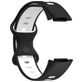 Mobigear Sport Dual Bracelet Silicone Fitbit Charge 5 Fermeture à clou et passant - Noir / Blanc
