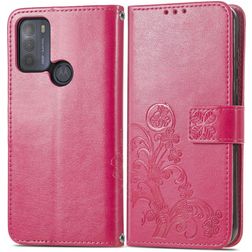 Mobigear Clover Motorola Moto G50 Étui Portefeuille - Rose