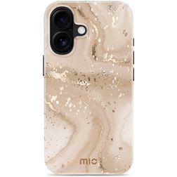 MIO Coque iPhone 16 MagSafe Coque arrière Rigide - Gold Marble