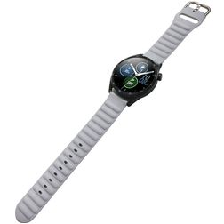 Mobigear Bumpy Bracelet Silicone Smartwatch Fermeture boucle ardillon - Connexion universelle de 22 mm - Gris
