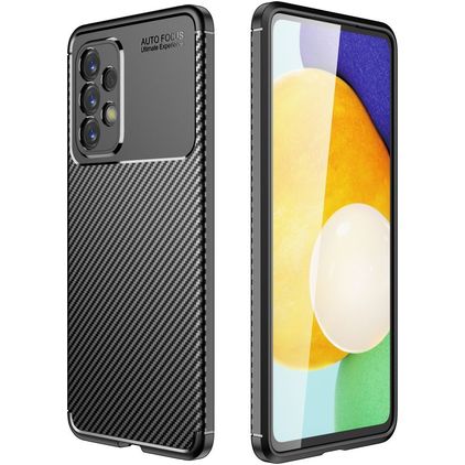 Mobigear Racing Coque Samsung Galaxy A53 Coque arrière en TPU Souple - Noir