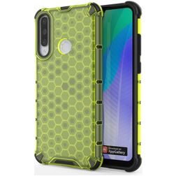 Mobigear Honeycomb Coque Huawei Y6p Coque arrière Rigide Anti-Chocs - Vert