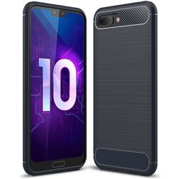 Mobigear Brushed Slim Coque HONOR 10 Coque arrière en TPU Souple - Bleu Marin