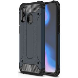 Mobigear Outdoor Coque Samsung Galaxy A40 Coque arrière Rigide Anti-Chocs - Bleu Marin