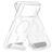 Mobiparts Hardcover Coque Transparente iPhone 18 Pro Max MagSafe Coque arrière Rigide avec Support Amovible - Transparent