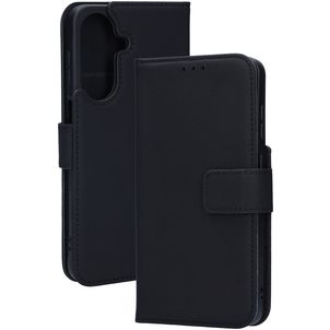 Mobiparts Wallet Housse Samsung Galaxy A27 Etui en Cuir Véritable Porte-Monnaie - Noir