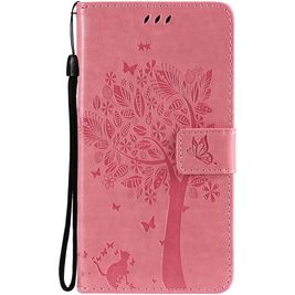 Mobigear Tree Housse Samsung Galaxy S21 Etui Porte-Monnaie - Magenta