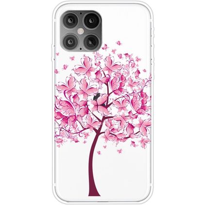Mobigear Design iPhone 12 Pro Max TPU souple Coque arrière - Arbre papillon