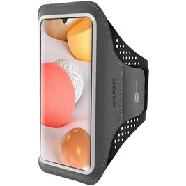 Mobiparts Comfort Fit Brassard Téléphone Samsung Galaxy A42 Brassard Coque de Sport en Neoprène - Noir