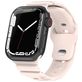 Mobigear Sport Armor Bracelet Silicone Apple Watch Fermeture à clou et passant - 49/46/45/44 mm - Sand Pink