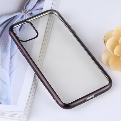 Mobigear Royal Coque iPhone 11 Coque arrière en TPU Souple - Noir / Transparent