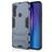 Mobigear Armor Stand Coque Xiaomi Redmi Note 8T Coque arrière Rigide Anti-Chocs avec Support Amovible - Bleu Marin