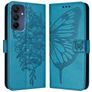 Mobigear Butterfly Housse Samsung Galaxy A16 Etui Porte-Monnaie - Bleu
