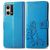 Mobigear Clover Housse OPPO Reno 7 4G Etui Porte-Monnaie - Bleu