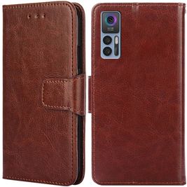 Mobigear Wallet Housse TCL 30 Etui Porte-Monnaie - Marron