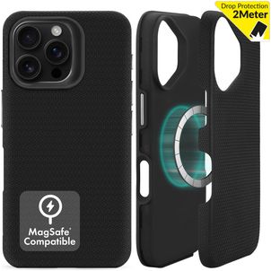 My Style Magsafe Tough Coque iPhone 16 Pro Max MagSafe Coque arrière Rigide Anti-Chocs - Noir