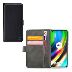 Mobilize Classic Gelly Wallet Housse Motorola Moto G9 Plus Etui Porte-Monnaie - Noir