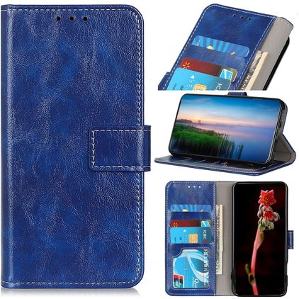 Mobigear Basic Housse Motorola Moto E22i Etui Porte-Monnaie - Bleu