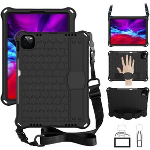 Mobigear HexStrap Coque iPad Pro 11 Pouces (2025) Coque arrière en EVA + Bandoulière - Noir