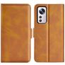 Mobigear Slim Magnet Housse Xiaomi 12 Pro Etui Porte-Monnaie - Cognac