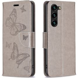 Mobigear Butterfly Housse Samsung Galaxy S24 Plus Etui Porte-Monnaie - Gris