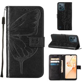 Mobigear Butterfly Housse Realme C31 Etui Porte-Monnaie - Noir