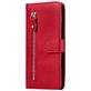 Mobigear Zipper Housse Huawei P40 Lite 5G Etui Porte-Monnaie - Rouge