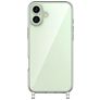 Mobigear Mix & Match Transparent iPhone 16 Plus TPU souple Coque avec cordon - Transparent