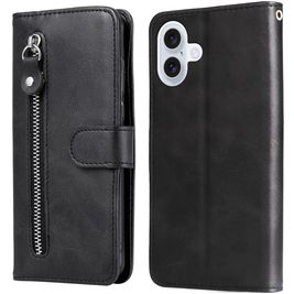 Mobigear Zipper Housse iPhone 17 Etui Porte-Monnaie - Noir