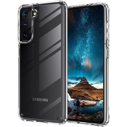 Mobigear Crystal Coque Transparente Samsung Galaxy S21 Ultra Coque arrière Rigide - Transparent