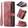 Caseme C30 Housse Samsung Galaxy Z Fold 4 Etui Porte-Monnaie - Rouge