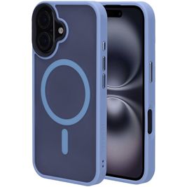 Mobiparts Hardcover Coque iPhone 16e MagSafe Coque arrière Rigide - Satin Light Blue