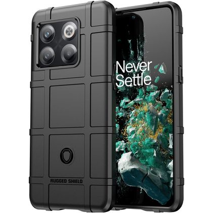 Mobigear Rugged Shield Coque OnePlus 10T Coque arrière en TPU Souple Anti-Chocs - Noir