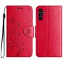 Mobigear Flowers Housse Samsung Galaxy A56 Etui Porte-Monnaie - Rouge