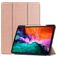 Mobigear Tri-Fold Gel Coque iPad Pro 12.9 Pouces (2021) Etui en TPU,Similicuir + Porte-crayon - Rose doré
