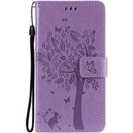 Mobigear Tree Housse Samsung Galaxy S21 Plus Etui Porte-Monnaie - Violet