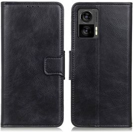 Mobigear Classy Housse Motorola Edge 30 Neo Etui Porte-Monnaie - Noir