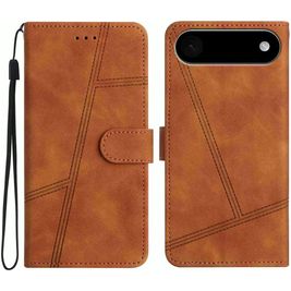 Mobigear Stitch Housse iPhone Air Etui Porte-Monnaie - Marron