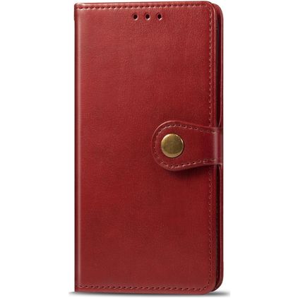 Mobigear Snap Button Housse Nokia 5.3 Etui Porte-Monnaie - Rouge
