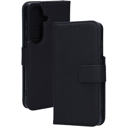Mobiparts Wallet Samsung Galaxy S26 MagSafe Cuir véritable Étui Portefeuille - Noir