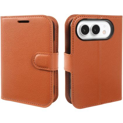 Mobigear Classic Housse iPhone Duo Etui Porte-Monnaie - Marron