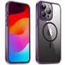 Valenta Trend Coque iPhone 14 Pro MagSafe Coque arrière Rigide - Transparent / Violet