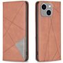 Mobigear Rhombus Slim Housse iPhone 15 Plus Etui - Marron