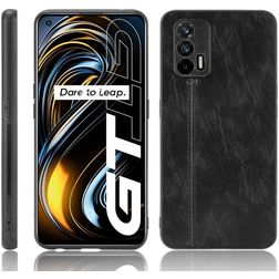 Mobigear Stitch Coque Realme GT Coque arrière - Noir