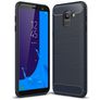 Mobigear Brushed Slim Coque Samsung Galaxy J6 (2018) Coque arrière en TPU Souple - Bleu Marin
