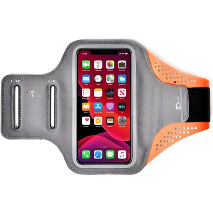 Mobigear Easy Fit Brassard Téléphone Samsung Galaxy S10 5G Brassard Coque de Sport en Neoprène - Orange