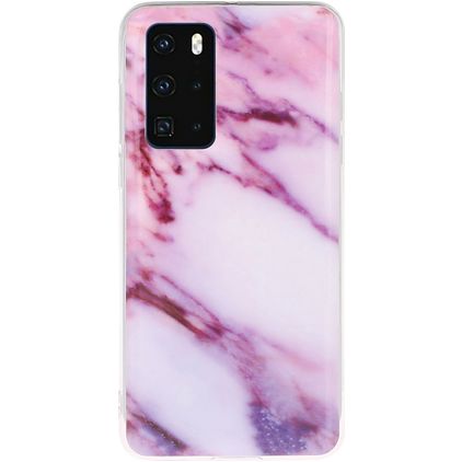 Mobigear Marble Coque Huawei P40 Coque arrière en TPU Souple - Violet