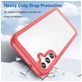 Mobigear Crystal Coque Samsung Galaxy A54 Coque arrière Rigide - Transparent / Rouge